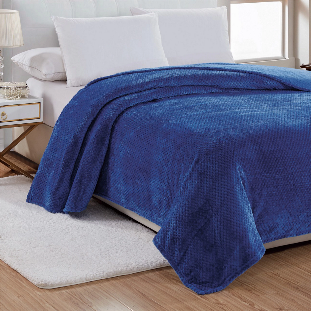 Ultra Soft Microfleece Popcorn Fleece Blanket Throw - Gallery 4