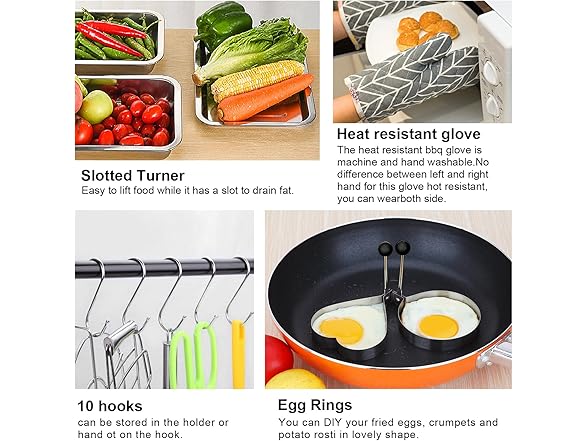 34PCS Griddle Accessories Kit for Blackstone