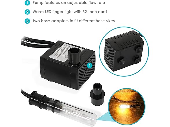 Sunnydaze 70 GPH Submersible Water Pump