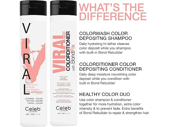Celeb Luxury Viral Rose Gold Colorwash, 8.25 oz