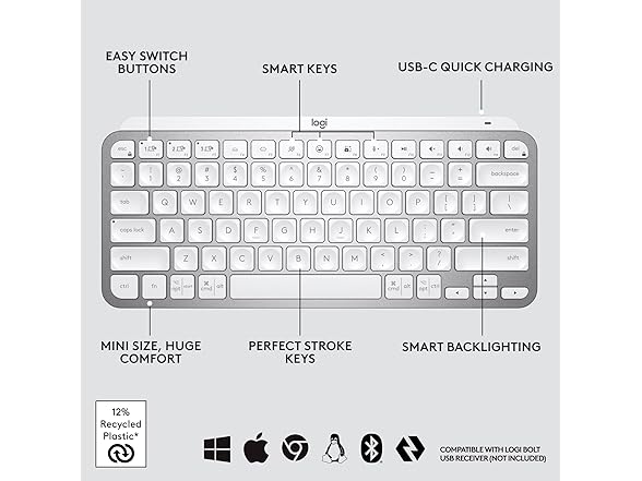 Logitech LO-920-010473-N Logitech MX Keys Mini Wireless
