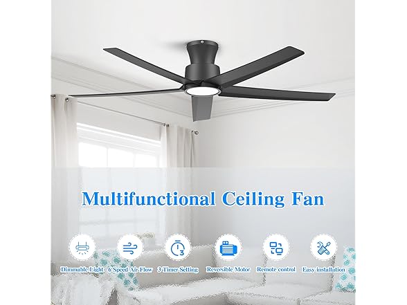 ocioc 52in Ceiling Fan with Remote