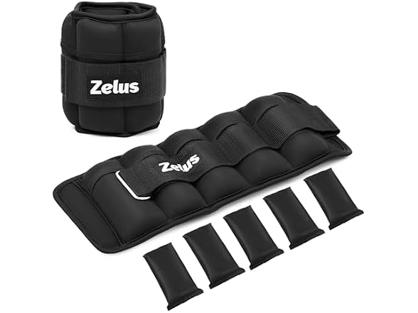 ZELUS 2x 5lbs Adjustable Ankle Weights