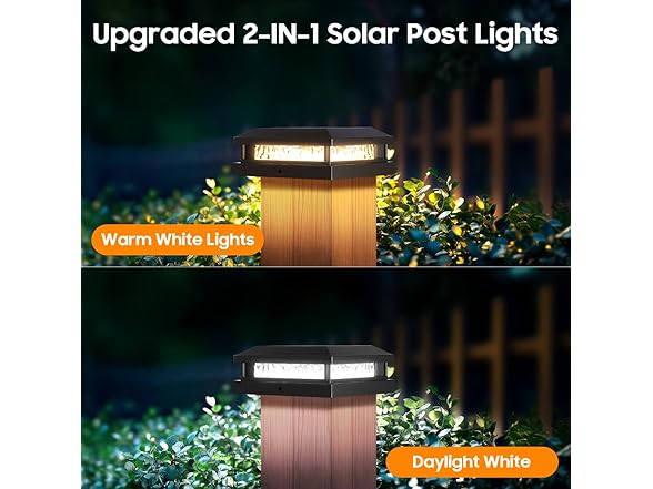 Bosceos Solar Post Cap Lights, 12PK