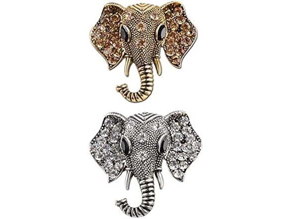 QKAIFRYSUG Elephant Brooch Pin Retro Cry