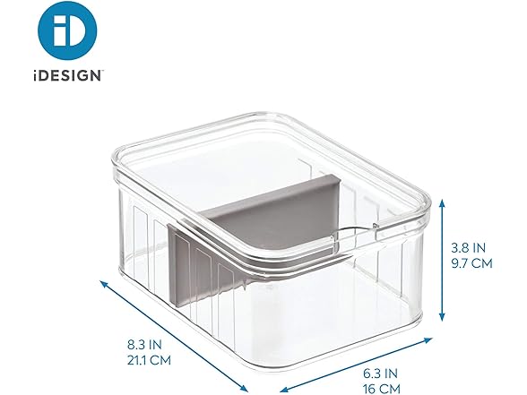 iDesign Plastic Crisp Divided Fruit and Vegetable Storage