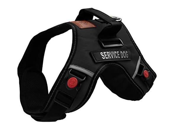 ALBCORP Reflective Service Dog Vest Harness -