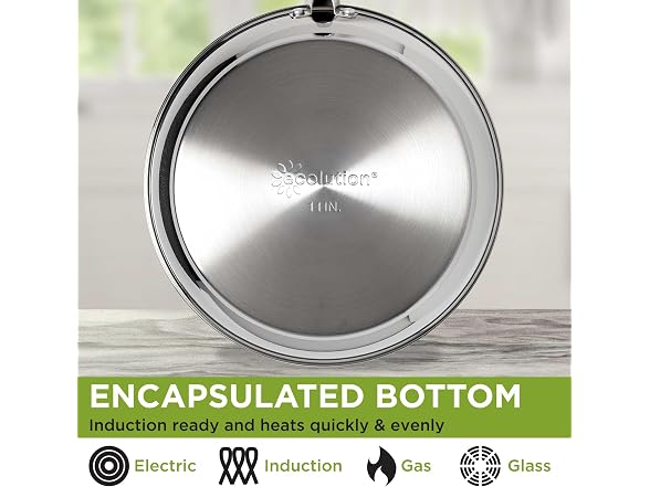 Ecolution Classic Stainless Steel Fry Pan