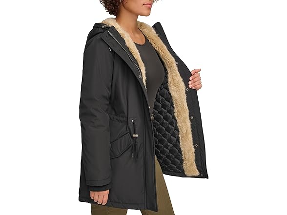 Levis Womens Lined Hooded Parka Jacket