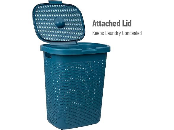 Mind Reader 50L Slim Laundry Hamper Set of 2, Blue