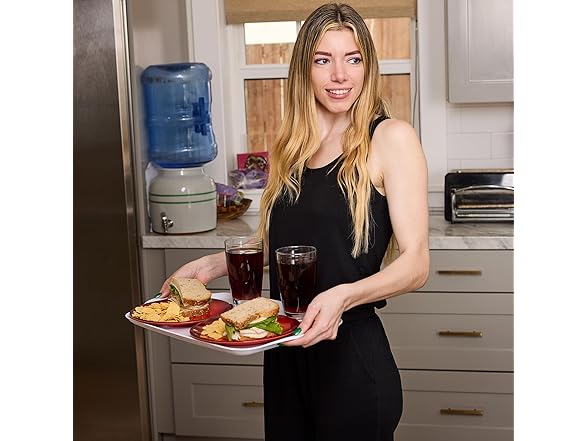 Luxcozwa Large Serving Tray with Handles