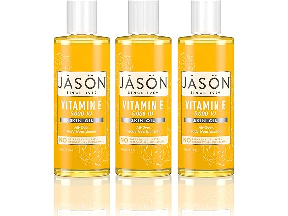JASON Vitamin E 5,000 IU All Over Body Nourishment Oil, 4 oz.