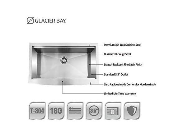 All-in-One Apron-Front Farmhouse Stainless Steel 30"