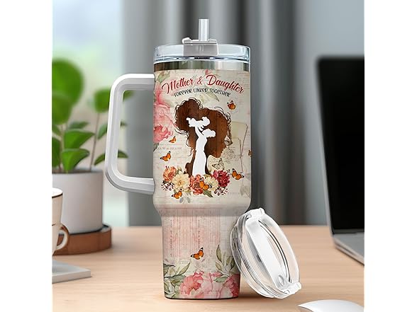 99WHALE Tumbler 40 Oz With Handle Lid