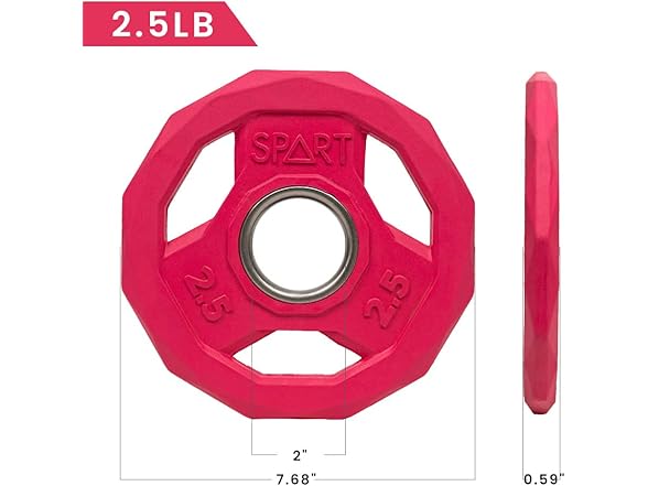 SPART Color Weight Plate 2-Inch 2.5LB Pair