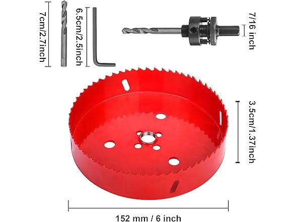 NISUSK 6 Inch Hole Saw