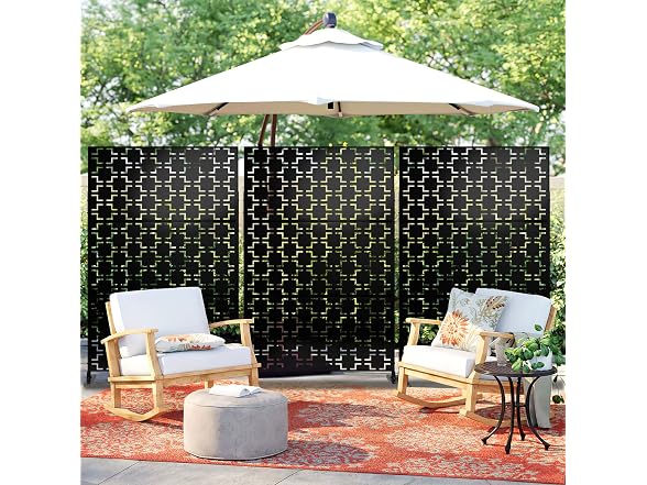 Metal Privacy Screen Outdoor 72 H 47 W