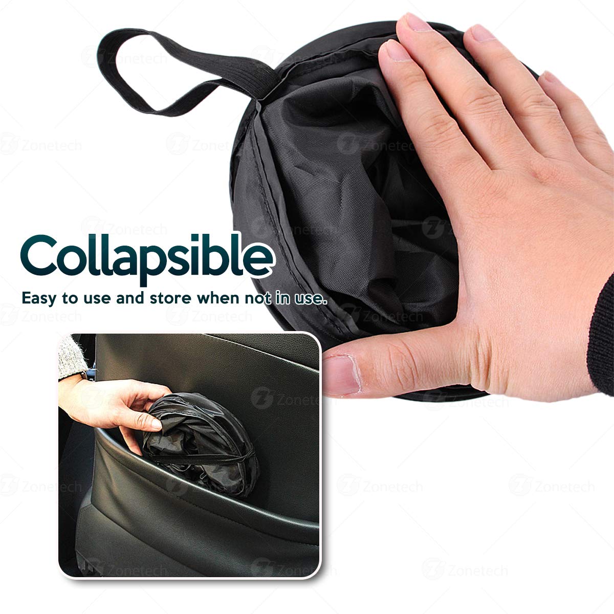 Zone Tech Universal Portable Car Trash Can - Gallery 11