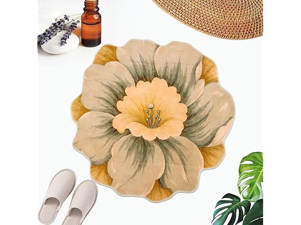 Flower Shaped Rug for Bedroom Kitchen Bathroo