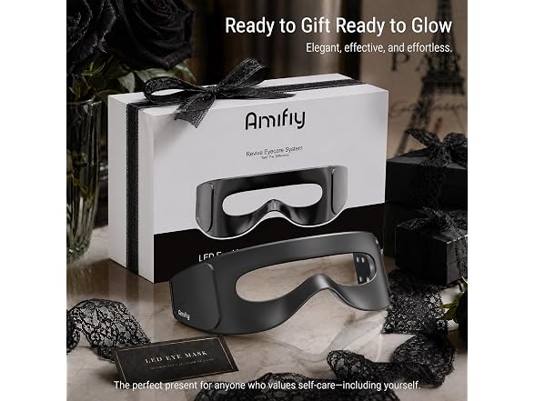 Amifiy Red Light Therapy Eye Mask Black