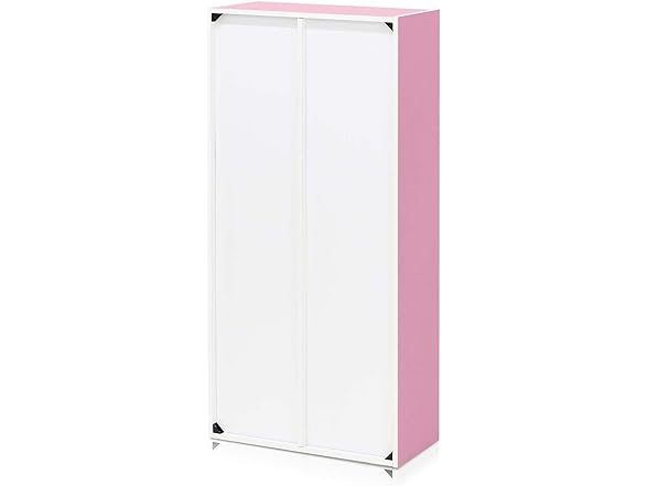 Furinno LUDER Book Shelf, White/Pink