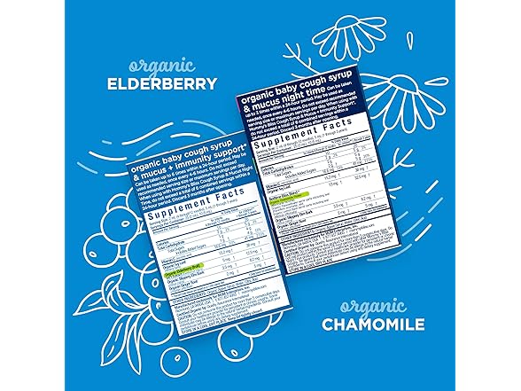 2PK Mommy's Bliss Organic Baby Cough Syrup & Mucus Relief