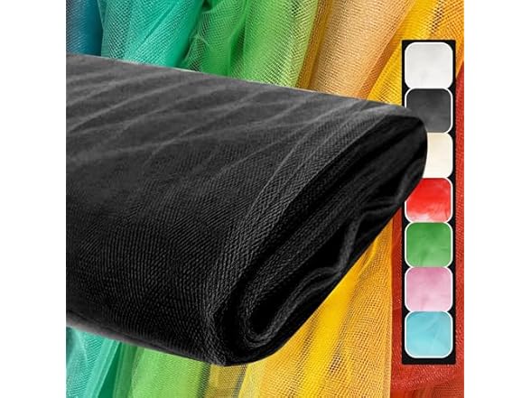 Ableme Deco 108 Inch 25 Yrds Black Tulle