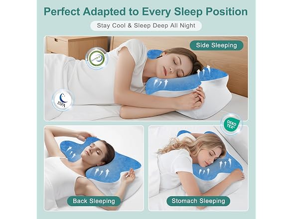 DONAMA Cervical Neck Pillow Light Grey