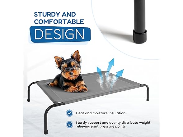 FluffyDream Cooling Elevated Dog Cot