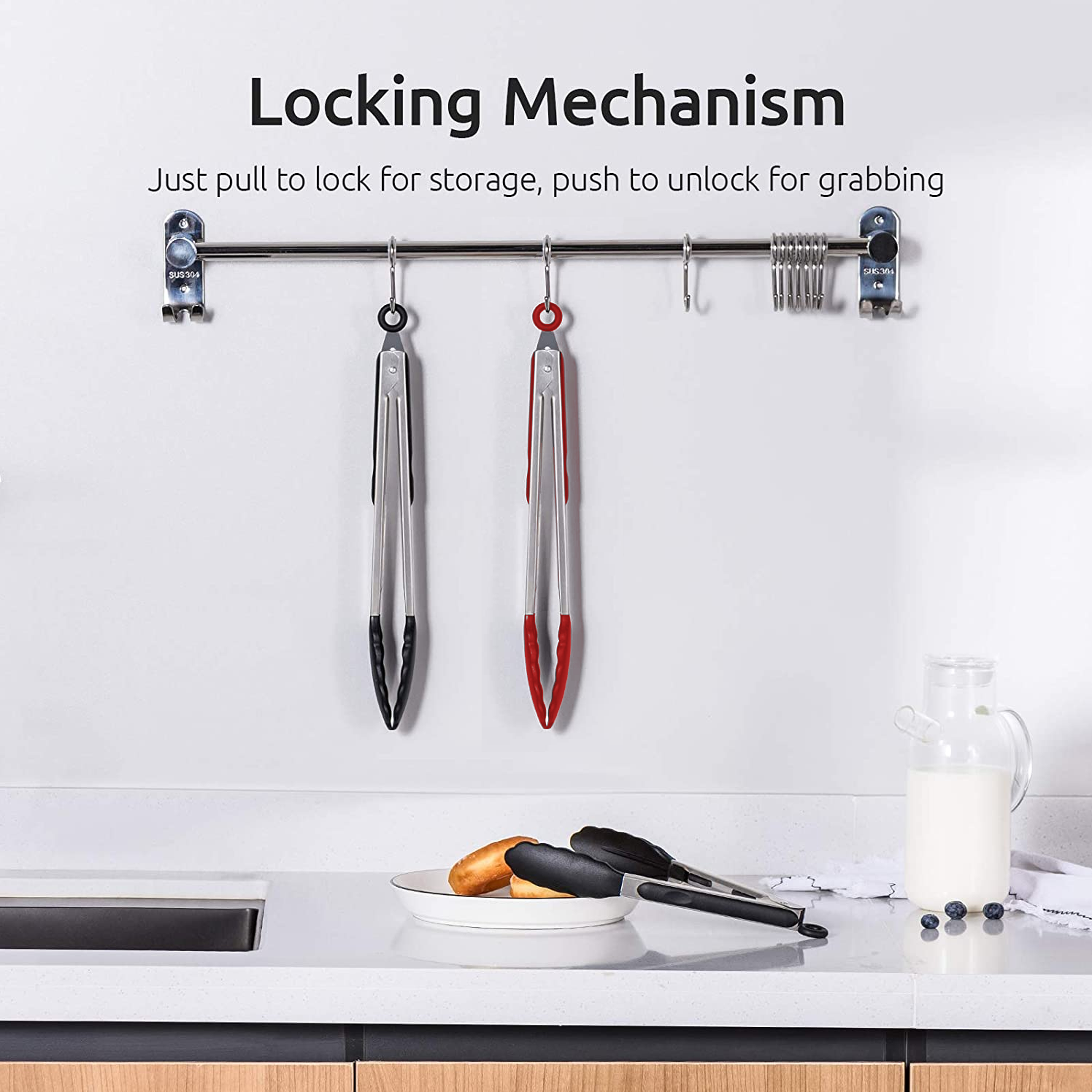 12” Stainless Steel Tongs - Gallery 14