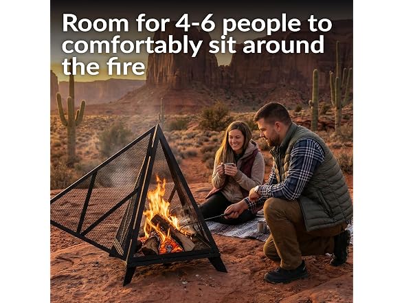 Sunnydaze Decor Pyramid Fire Pit Black - Gallery 2