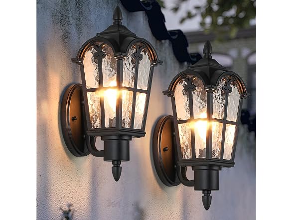 Sucolite 16in Outdoor Wall Lantern Black