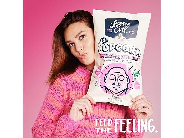 LesserEvil Popcorn, Himalayan Pink Salt, 4.6 Oz