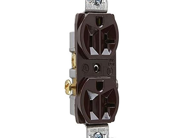 Pass&Seymour 20A Duplex Outlet Brown
