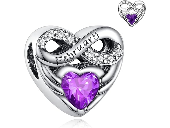 BEEUVIP February Birthstone Charm