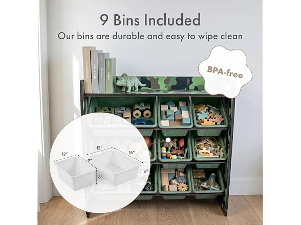 Humble Crew Toy Organizer Display 9 Bins Camo