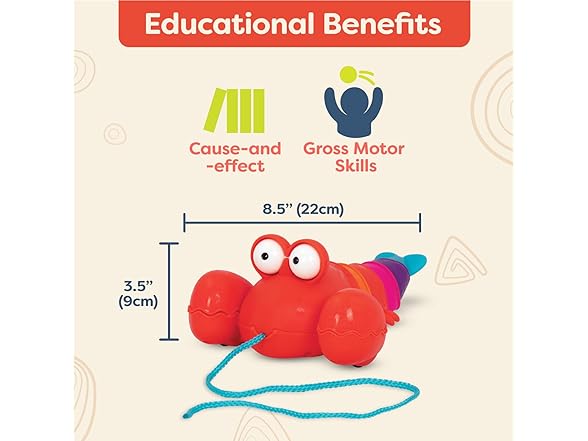 B. toys – Pull Along Lobster Toy