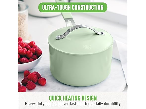 GreenLife 2 Qt Nonstick Saucepan w/Lid
