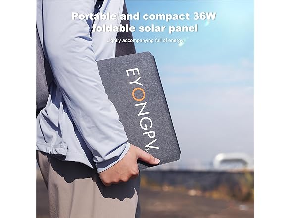 36W Portable Solar Panel USB-C Output - Gallery 4