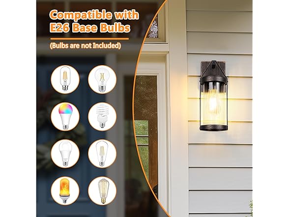 Brightever 2-Pack Outdoor Wall Lights