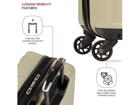 SwissGear 8018 Expandable Luggage Set, 3-Piece