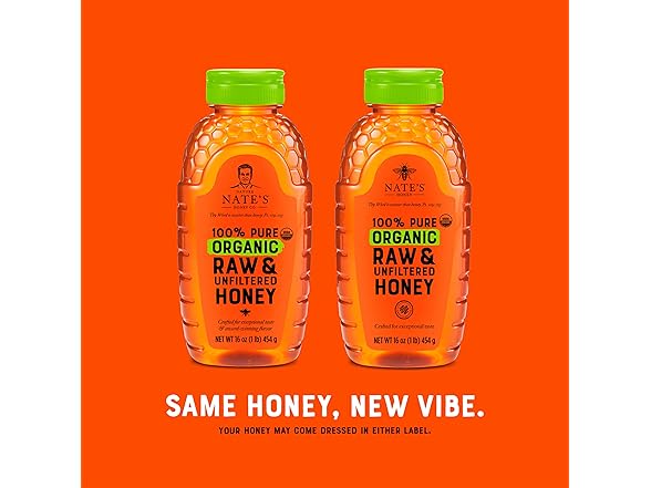 Nate's Organic 100% Pure, Raw & Unfiltered Honey