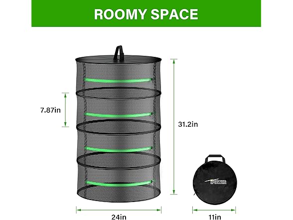 iPower 24in Herb Drying Rack 4-Layer