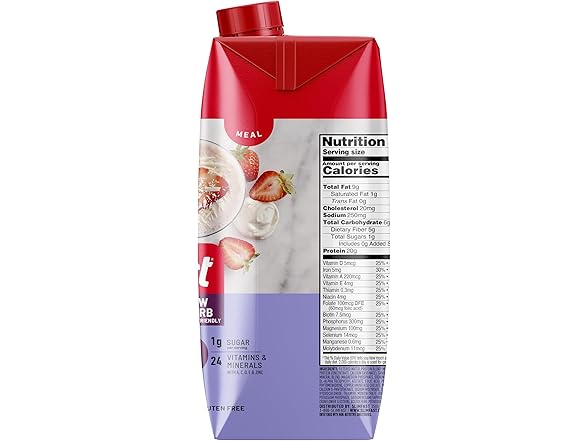 12CT SlimFast Protein Shake, Strawberry- 20g Protein