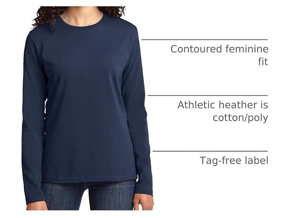 Port & Co Women (M) Mpany Ladies Long Sleeve Tee