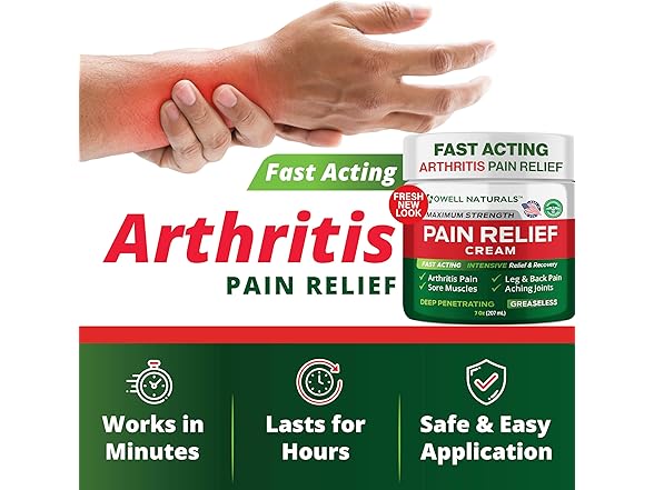 OWELL NATURALS Owell Pain Relief Cream 7oz