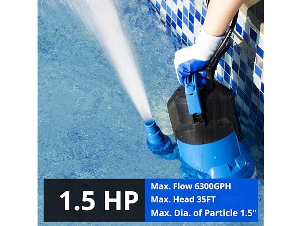 FOTING 1.5HP 6300GPH Sump Pump Float