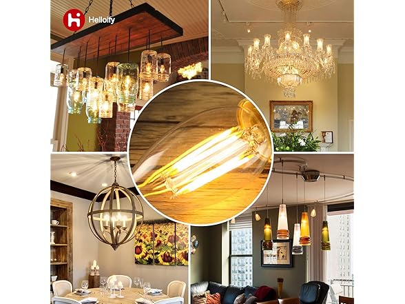 helloify B11 Dimmable Vintage LED Edison Candelabra Bulb