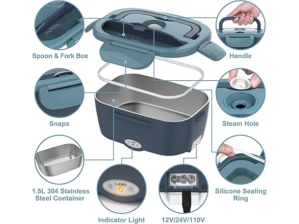 WisaKey Electric Lunch Box