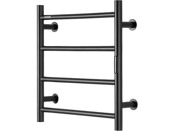 VEVOR 4 Bars Towel Warmer Rack, Wall